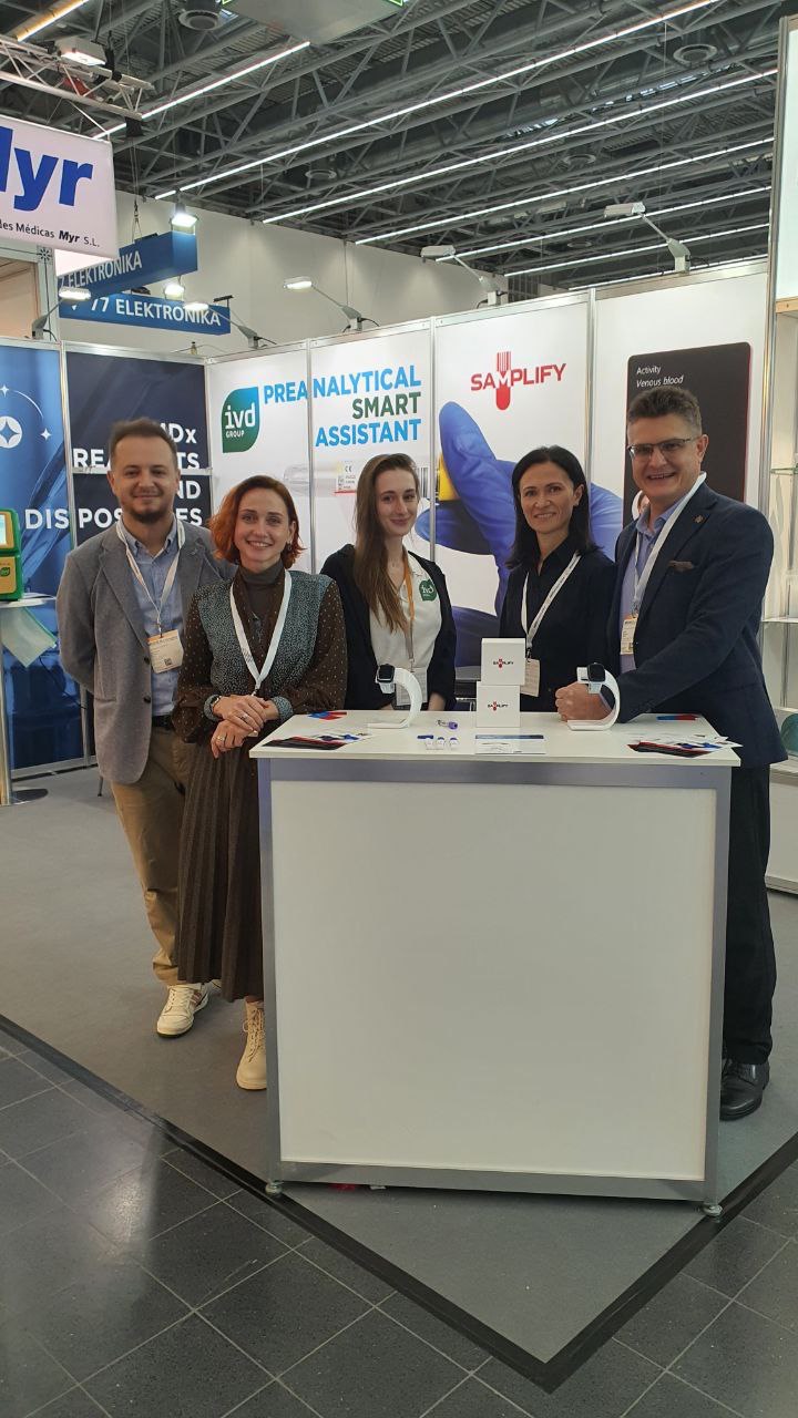 Samplify team at an exhibition booth